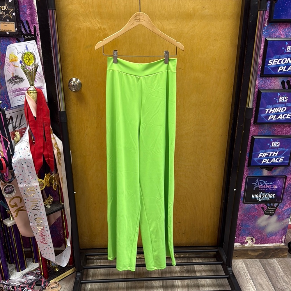 Fashion Nova Neon Green Kids Dance Costume Pants
